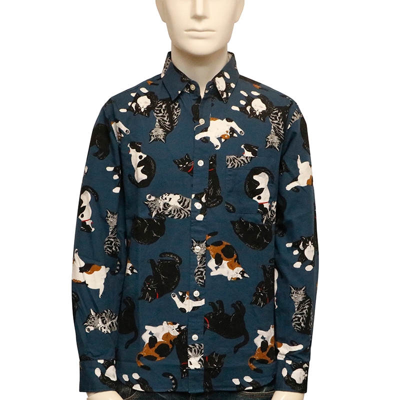 CIAO TOKYO 猫 総柄 長袖シャツ ( 237-50 ) | カジュアル