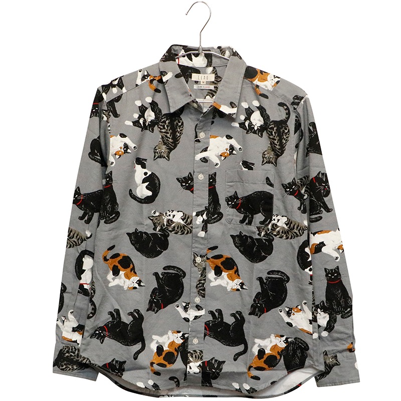 CIAO TOKYO 猫 総柄 長袖シャツ ( 237-50 ) | カジュアル