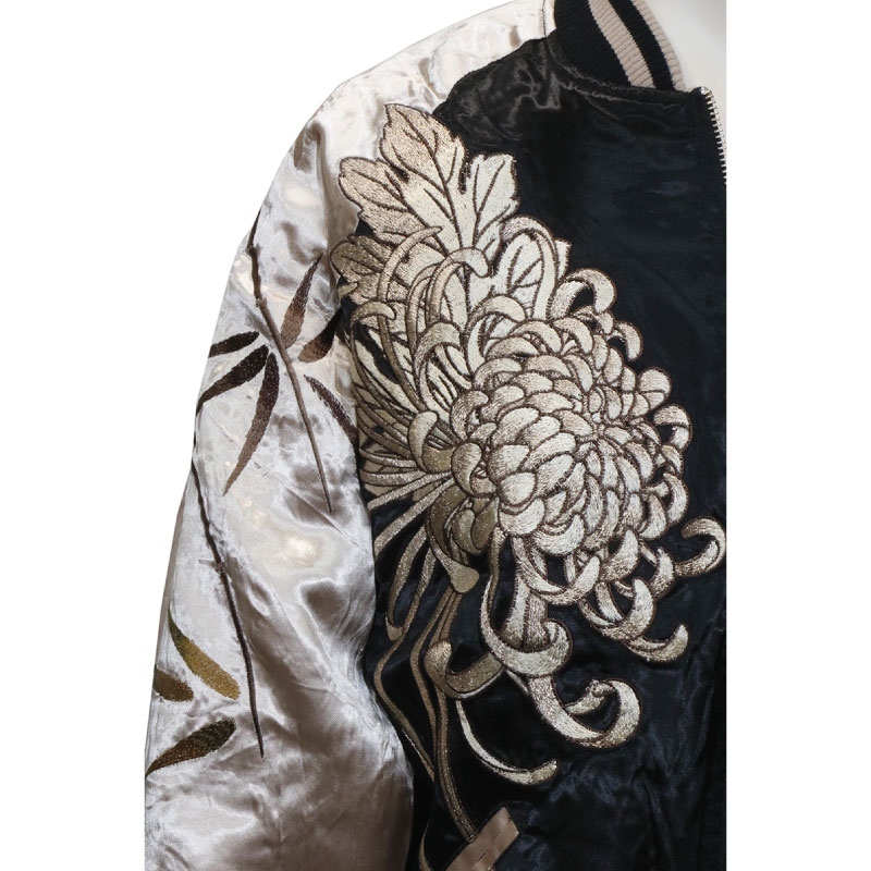 朧 スカジャン　波羅夷空却　葉山翔太さん着用　 龍×虎　黒　ブラック　Lサイズ 朧 スカジャン 波羅夷空却 葉山翔太さん着用 龍×虎 黒 ブラック