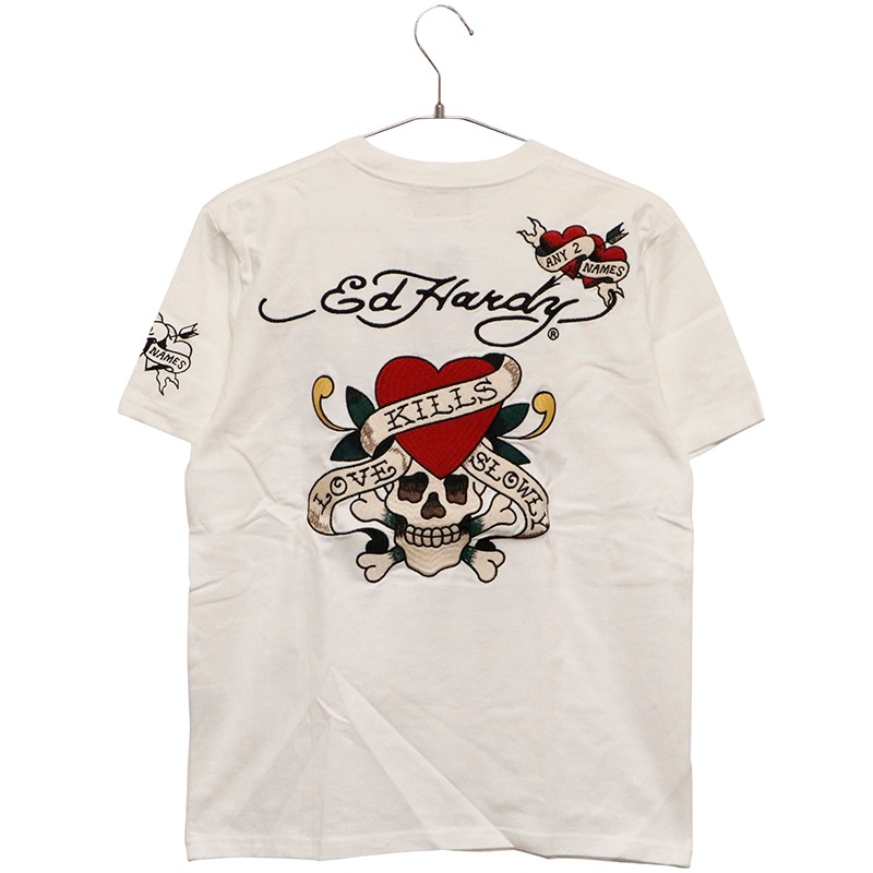 archive y2k 00s ed hardy skull t shirt エドハーディ 総柄
