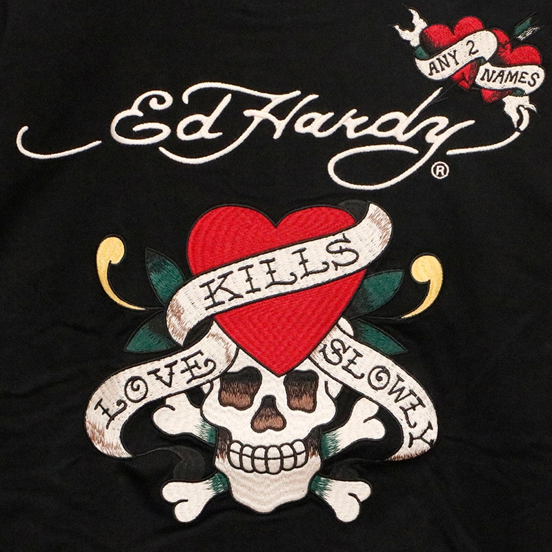 半袖Tシャツ スタッズ ラブキル エンブレム エドハーディー 5241 Ed Hardy エドハーディー Tシャツ メンズ 半袖 スタッズ