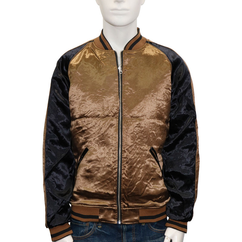 絡繰魂 粋/カラクリダマシイ イキ 風神雷神 柄 刺繍 和柄スカジャン