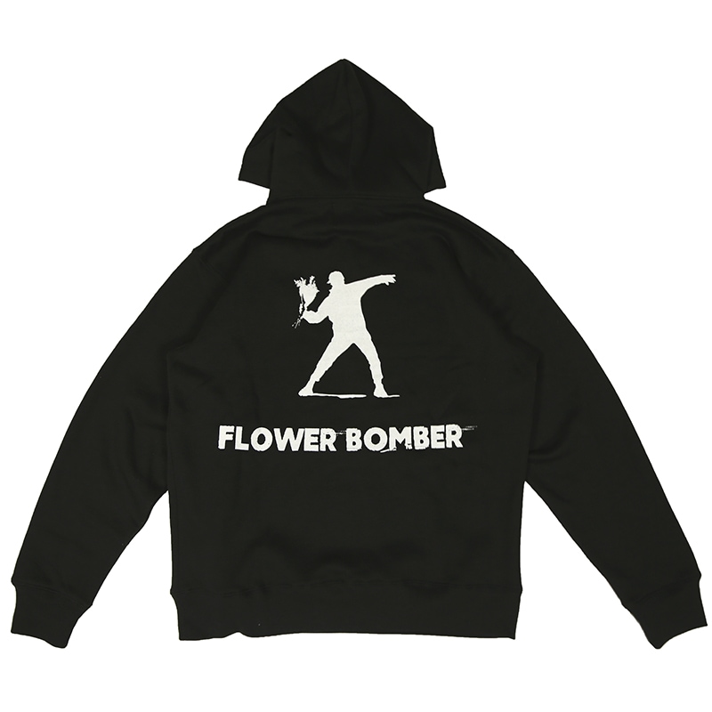 パーカー EXAMPLE BRANDALISED FLOWER BOMBER HOODIE BRANDALISED ブランダライズド バンクシー シリーズ FLOWER BOMBER 柄