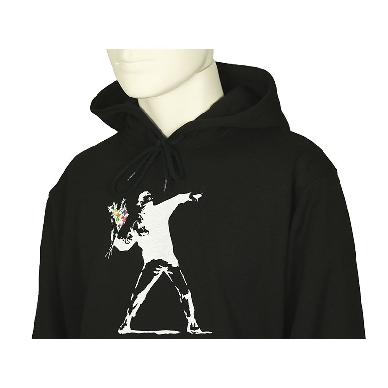 新品 バンクシー 花束 Flower Thrower グラフィティ パーカー BRANDALISED ブランダライズド バンクシー シリーズ FLOWER BOMBER 柄