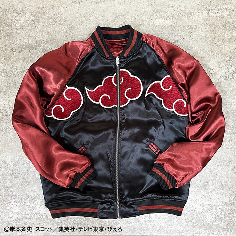 絡繰魂 × NARUTO うちはイタチ 柄 刺繍 リバ－シブル スカジャン