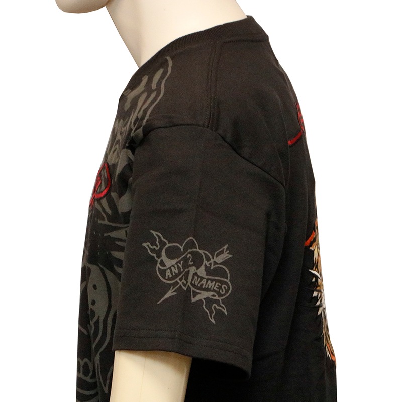 Ed Hardy エドハーディー 半袖TEE EDH-2503 半袖Tシャツ 刺繍 フロスト