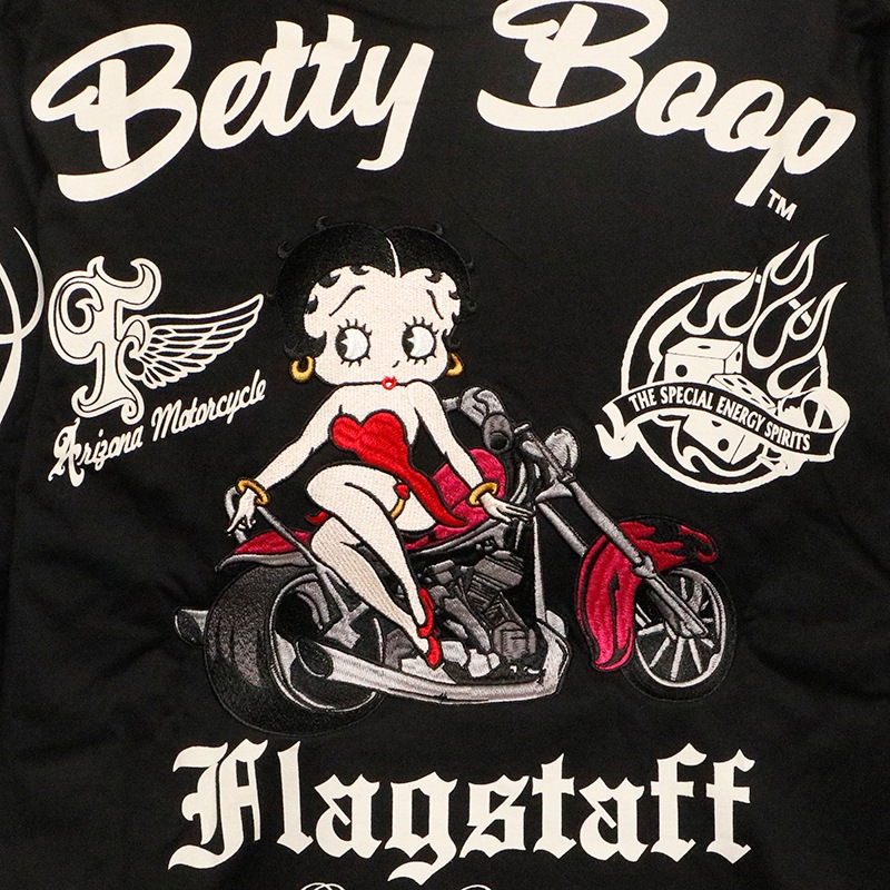 FLAG STAFF × BETTY BOOP ベティー ブープ × アメリカンバイク 柄 長袖