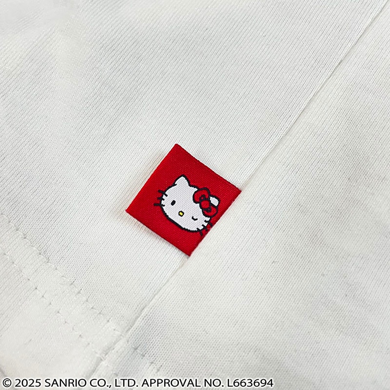 絡繰魂 × Sanrio 着物 ハローキティ 柄 刺繍 半袖 Tシャツ （ 254050