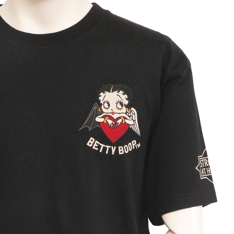 THE BRAVEMAN×BETTY BOOP 天使と悪魔 ベティー 柄 刺繍 天竺