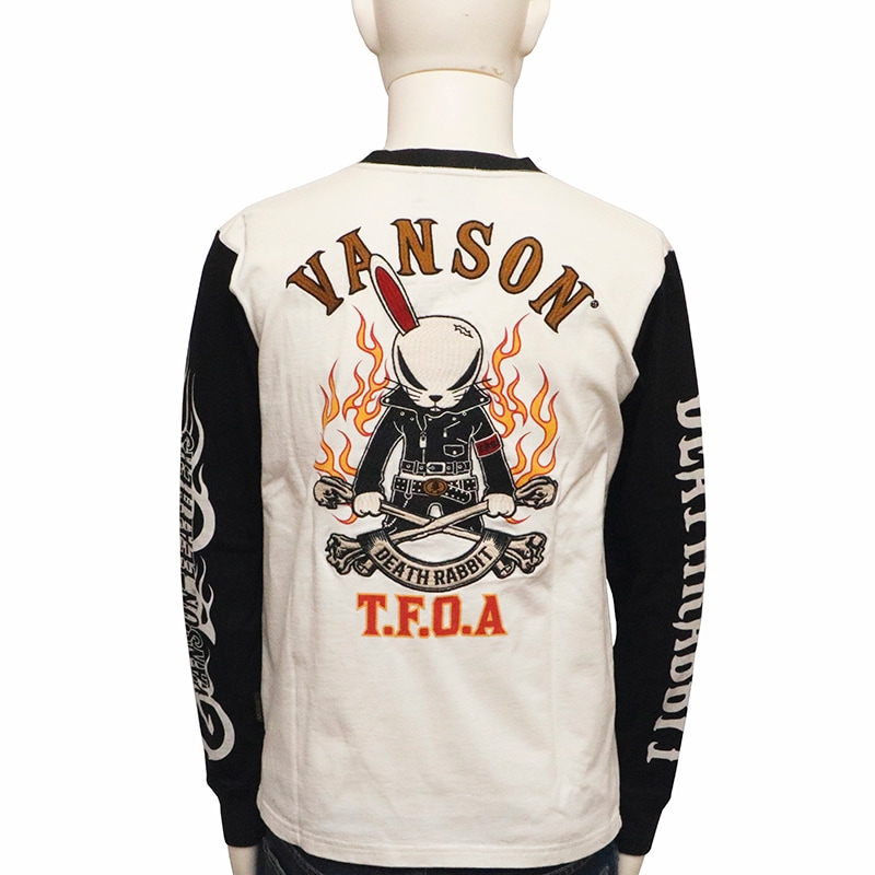 ✨美品✨【VANSON×T.F.O.A】ポロシャツ デスラビット 刺繍 XL ✨美品✨【VANSON×T.F.O.A】ポロシャツ デスラビット 刺繍 XL