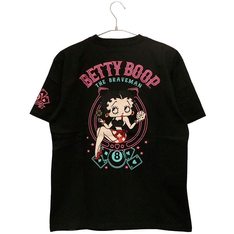 THE BRAVEMAN × BETTY BOOP ギャンブル × ベティ 柄 刺繍 天竺 半袖 T