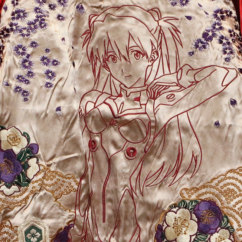 錦 nishiki × エヴァンゲリオン アスカ来日 刺繍 リバーシブル