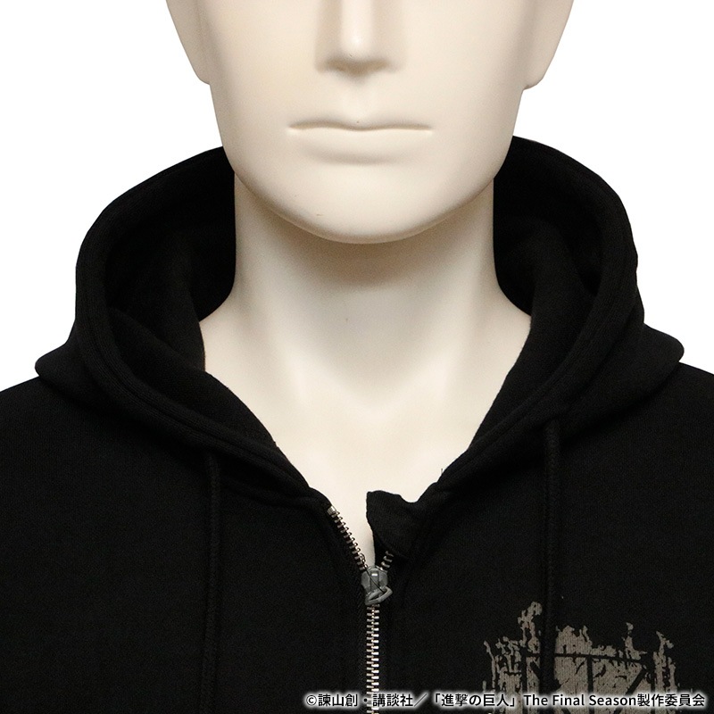 進撃の巨人 Attack on Titan 訓練兵団 エレン × ミカサ 刺繍 ZIP UP