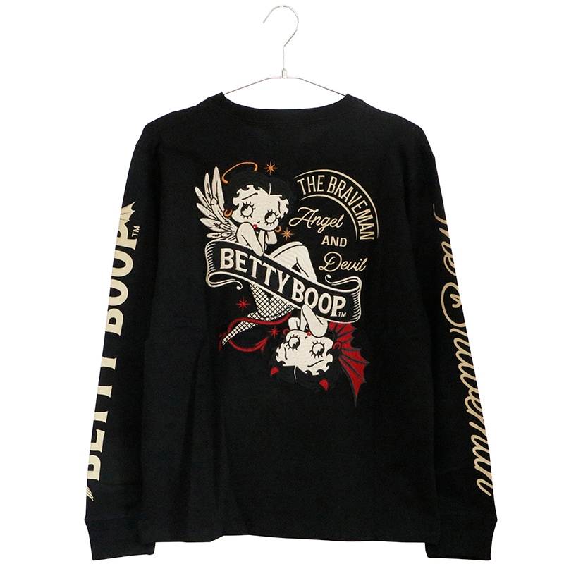 THE BRAVEMAN × BETTY BOOP 天使と悪魔 ベティ 柄 刺繍 天竺