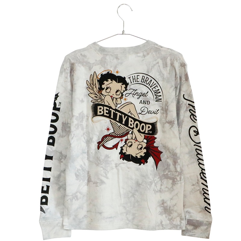 THE BRAVEMAN × BETTY BOOP 天使と悪魔 ベティ 柄 刺繍 天竺