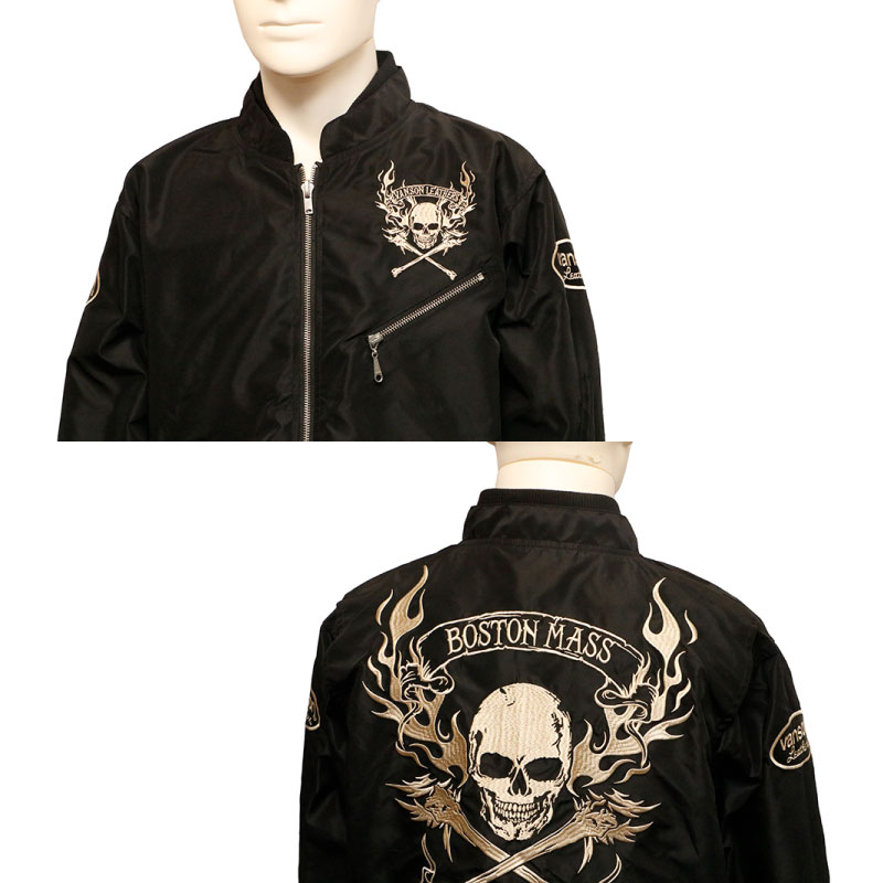 VANSON USA 日本 スカジャン 限定版 2面使う unisex y2k VANSON バンソン スカジャン／ライダース リバーシブル
