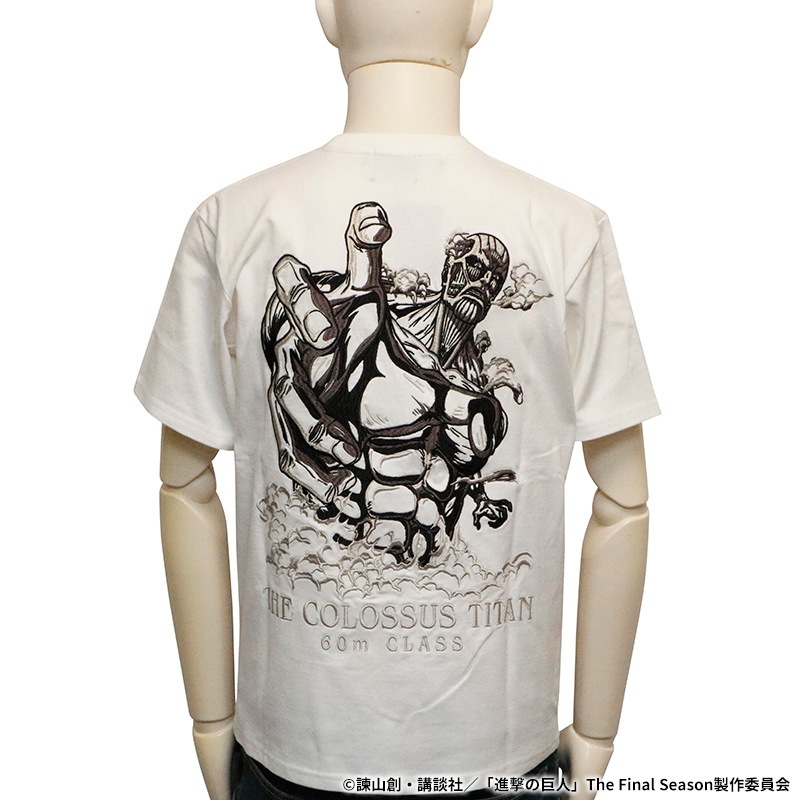 進撃の巨人 Attack on Titan 超大型巨人 刺繍 半袖 Tシャツ （ SGK 