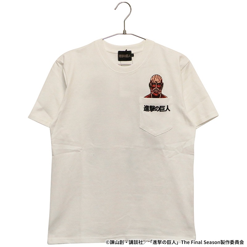 進撃の巨人 Attack on Titan 超大型巨人 刺繍 半袖 Tシャツ （ SGK 