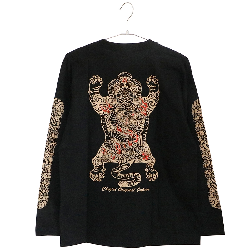 新品登場 CHIGIRI ちぎり 長袖Tシャツ 和柄 柄 チベタンタイガー その他