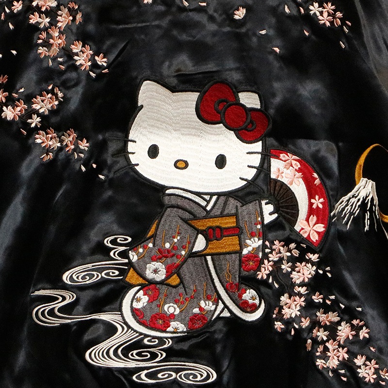 Sanrio サンリオ ハローキティ 刺繍 リバーシブル スカジャン