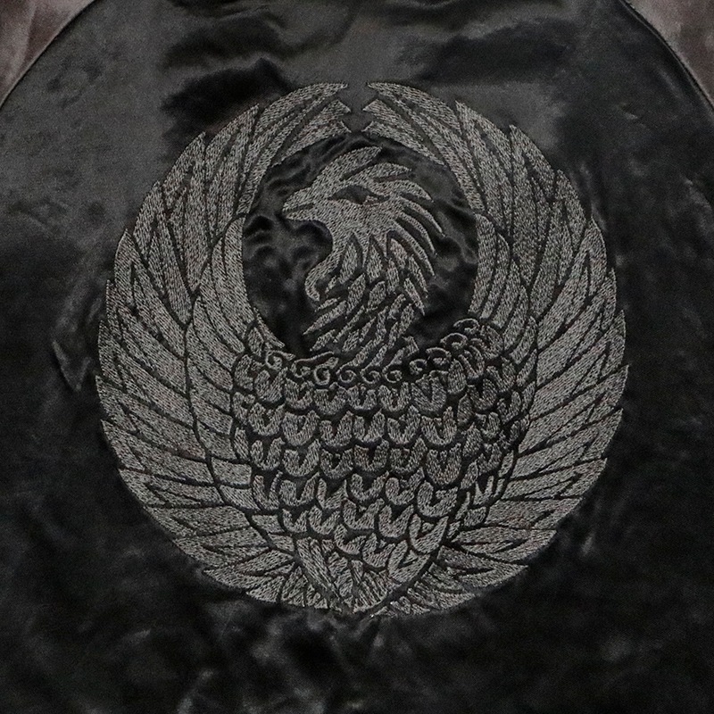 絡繰魂 粋 からくりだましい いき 古ノ鳳凰 柄 刺繍 和柄 リバ－シブル