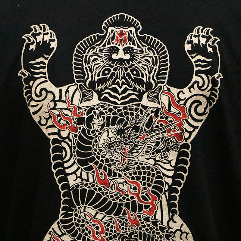 CHGIRI ちぎり チベタンタイガー 柄 和柄 半袖Tシャツ （ CHS49-683