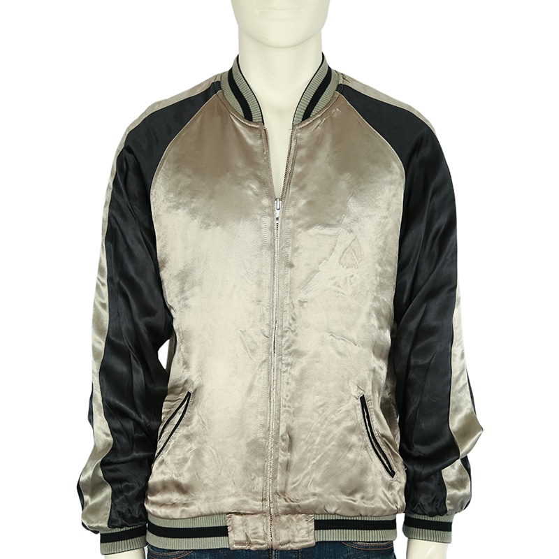 花旅楽団/ハナタビガクダン 滝富士白虎 柄 刺繍 和柄スカジャン （SSJ