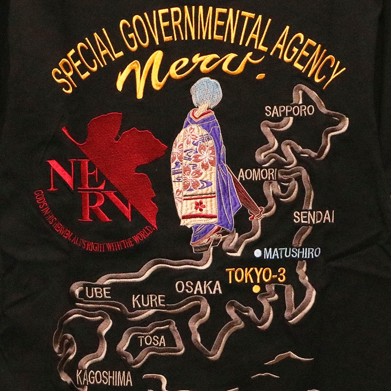 錦 nishiki × EVANGELION 舞妓綾波地図 柄 和柄 半袖 Tシャツ