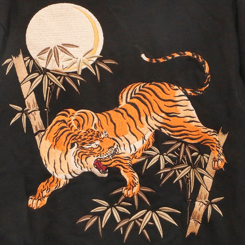 古都古都 ことこと 竹虎 柄 刺繍 パーカー （ KTPK-001 ） | 和柄