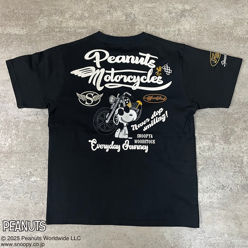 FLAG STAFF × SNOOPY BIKER 柄 刺繍 半袖Tシャツ （ 452094