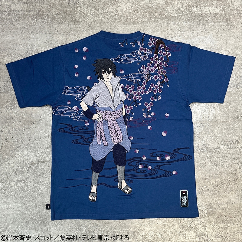 ナルト Tシャツ 青 NARUTO ナルト サスケ 日本 アニメ 疾風伝 JUMP Tシャツ XL 青