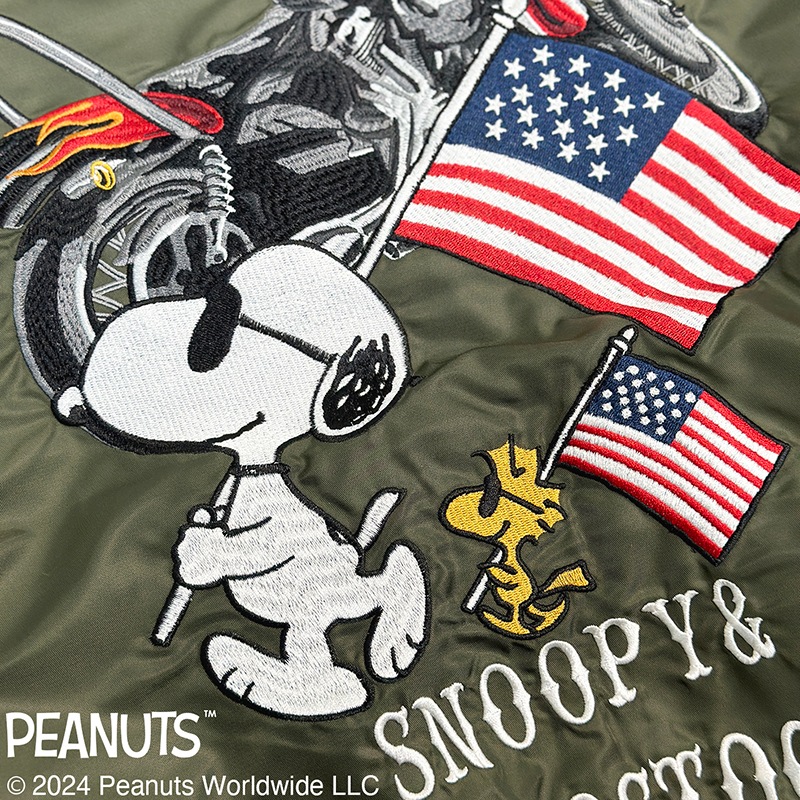 SNOOPY × Flagstaff MOTORCYCLE MA-1 （ 443076 ） | カジュアル