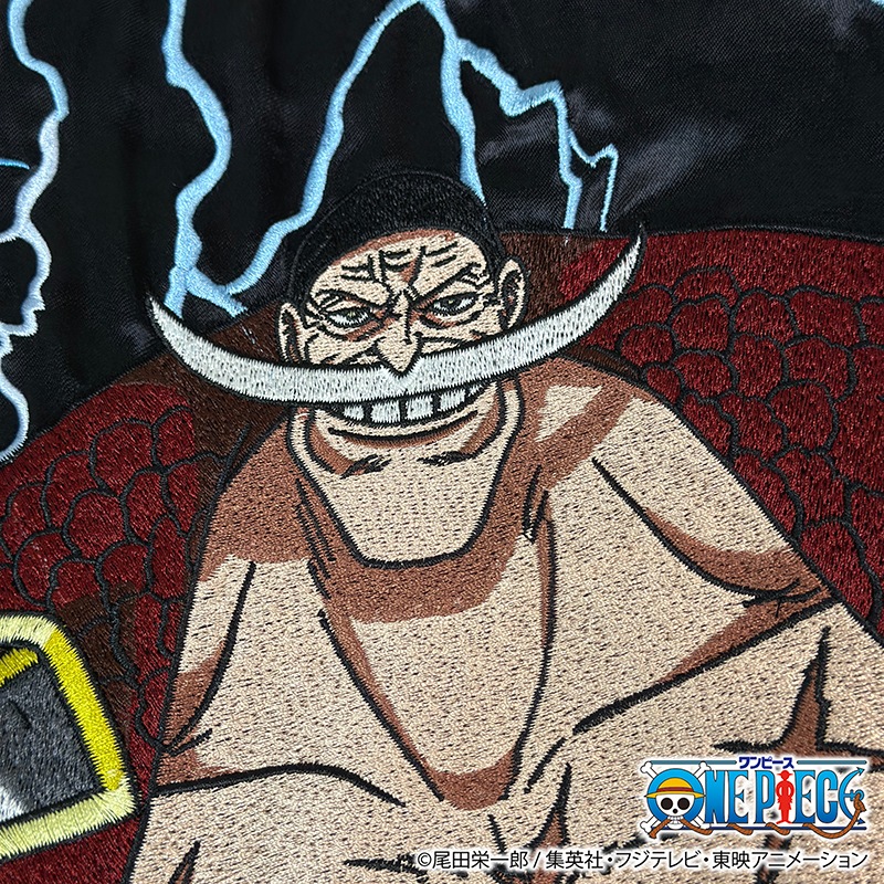 絡繰魂 × ONE PIECE エース×白ひげ リバーシブルスカジャン 刺繍