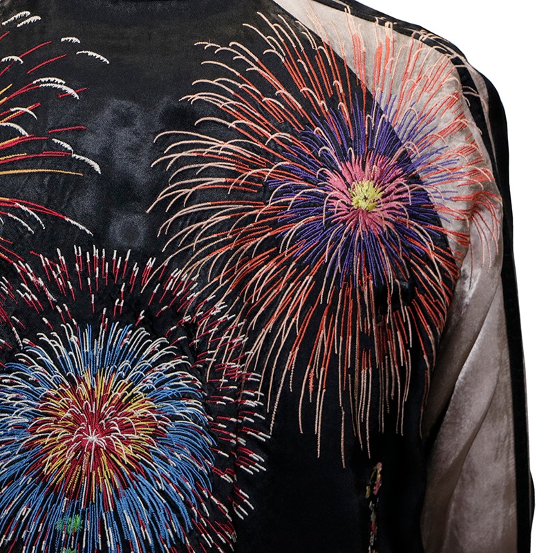 ハナタビガクダン 花旅楽団 両面刺繍 スクリプト スカジャン M