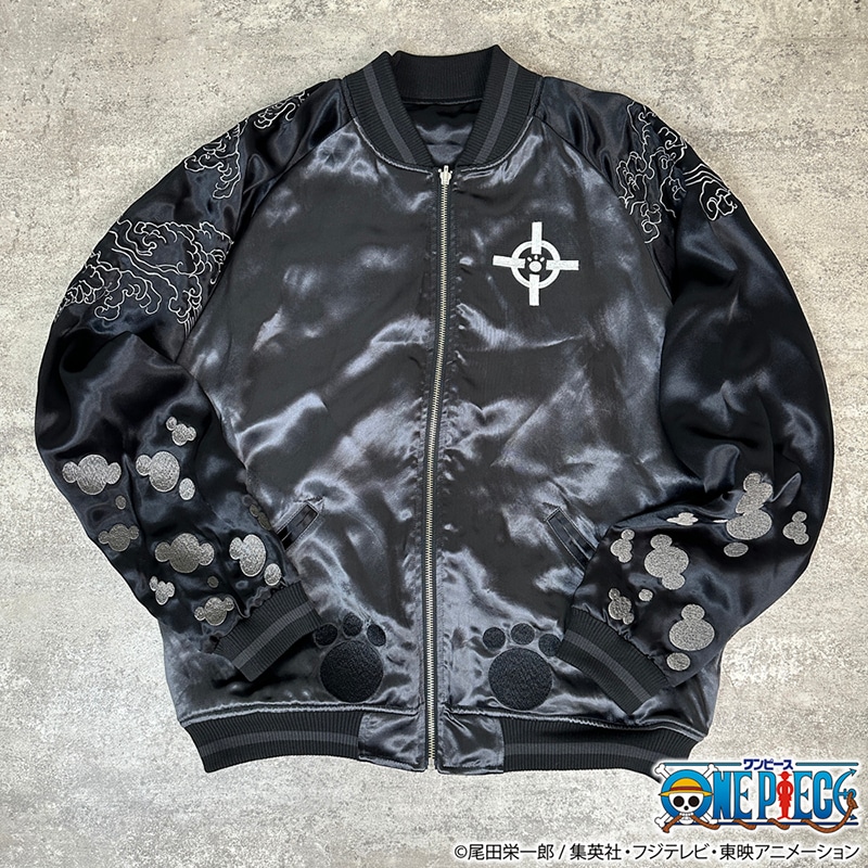 絡繰魂 × ONE PIECE 【くま】親子 刺繍 リバ－シブル スカジャン