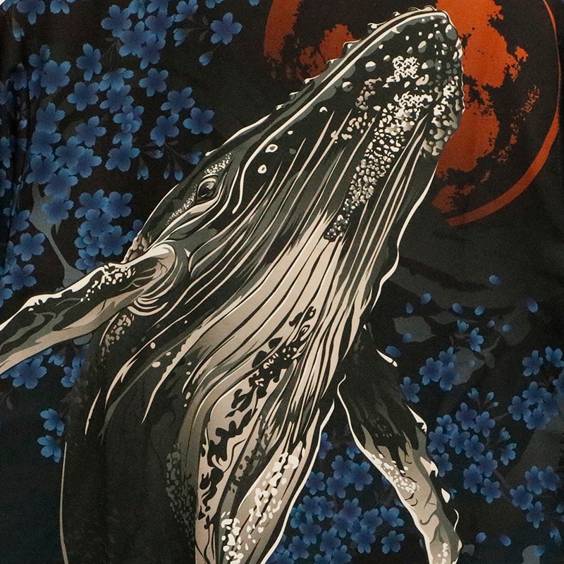 絡繰魂 粋 からくりだましい いき 龍 or 鯨 極彩 和柄 アロハ シャツ