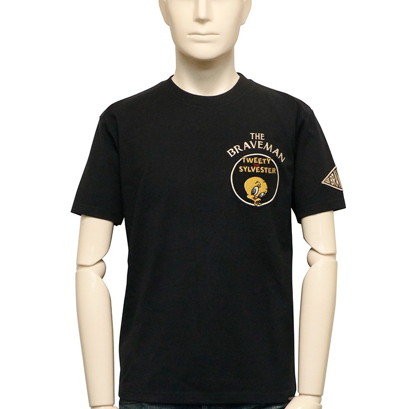 THE BRAVEMAN×LOONEY TUNES トゥイーティー ＆ シルベスター 刺繍 天竺