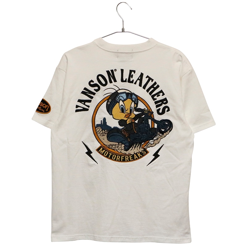 美品＊ vanson バンソン 半袖 Tシャツ バイカー トゥイーティー 刺繍 VANSON ルーニーテューンズ バンソン 半袖Tシャツ