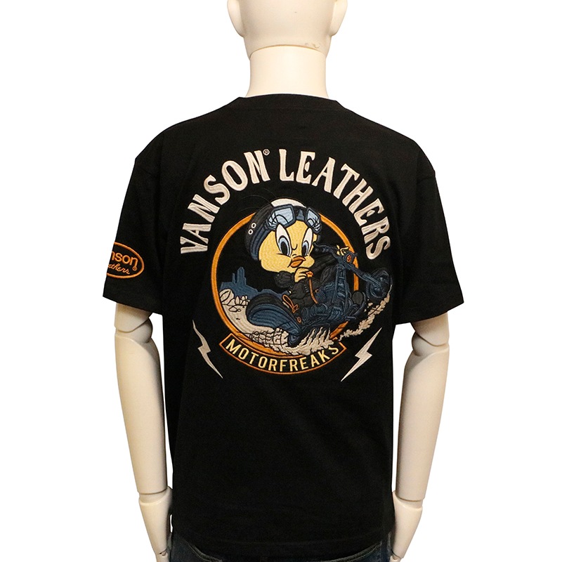 VANSON × LOONEY TUNES トゥイーティー 刺繍 天竺 半袖 Tシャツ （ LTV