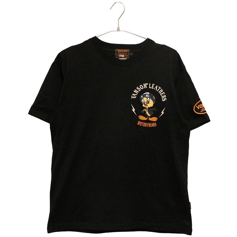 VANSON × LOONEY TUNES トゥイーティー 刺繍 天竺 半袖 Tシャツ