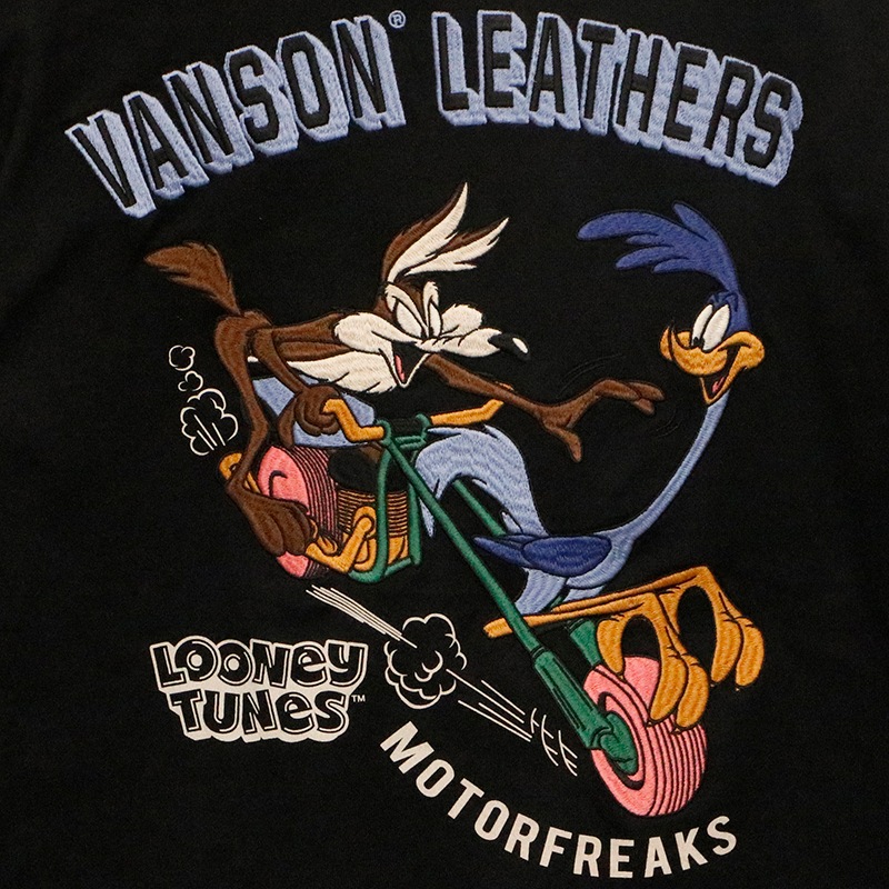 VANSON × LOONEY TUNES ロードランナー × ワイリー・コヨーテ 刺繍