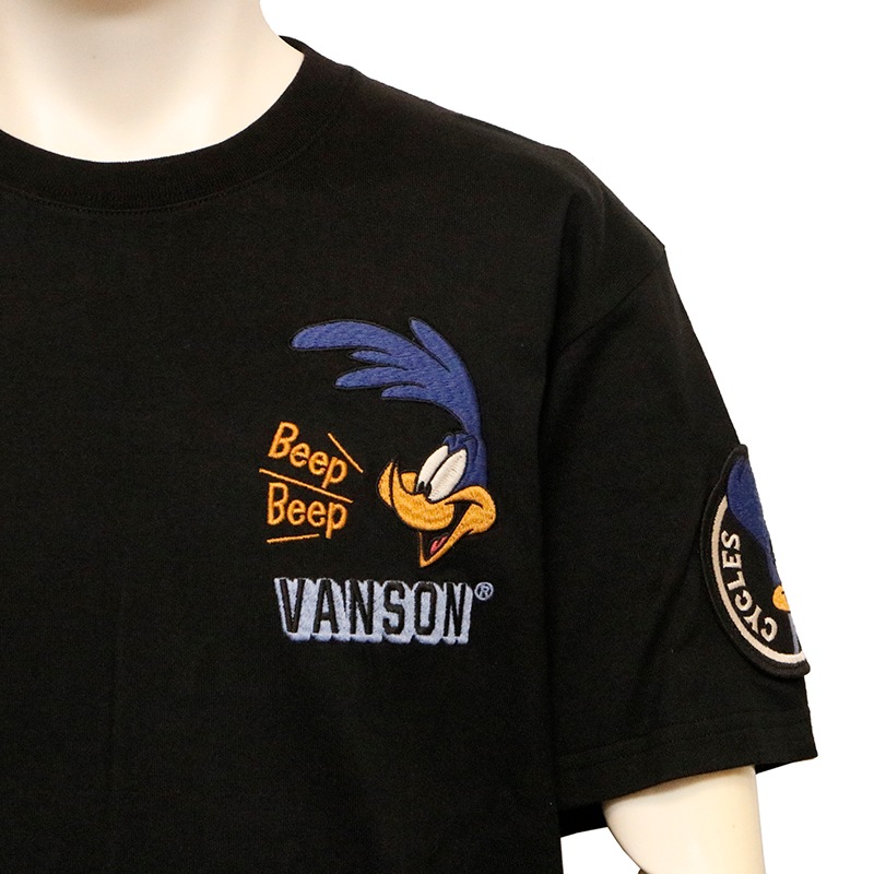 VANSON × LOONEY TUNES ロードランナー × ワイリー・コヨーテ 刺繍