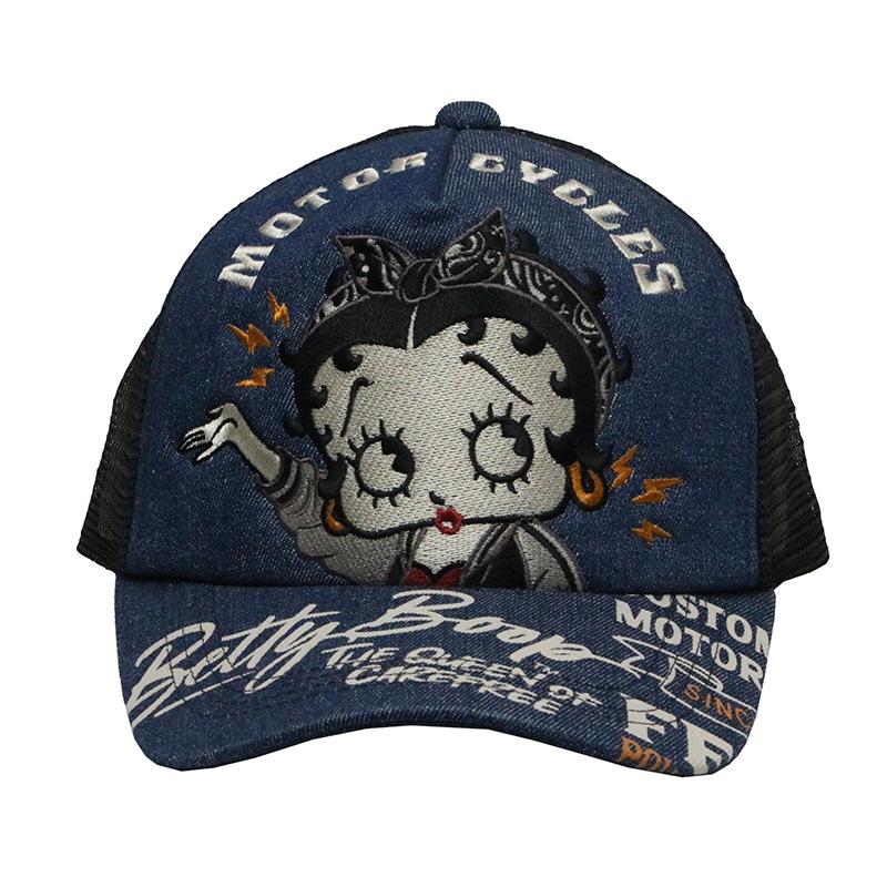 NEVERMIND × BETTY BOOP ベティブープ 刺繍 ツイル × メッシュ