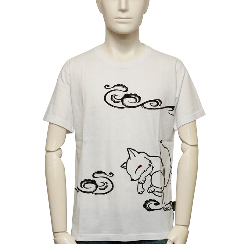 今昔 KON-JAKU 風車に今年の干支（兎） 和柄 半袖Tシャツ （ KJ