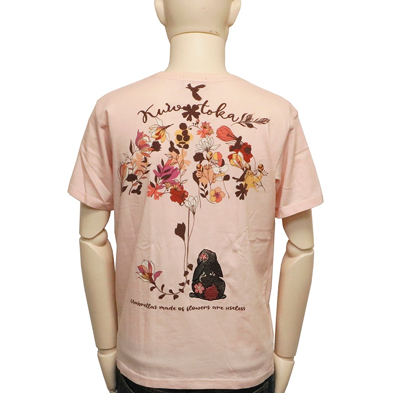 ブラック Tシャツ ASK YOURSELF 花柄 ブラック Tシャツ ASK YOURSELF 花柄 ブラック Tシャツ ASK