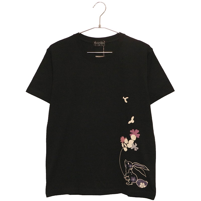黒菟華 Kurotoka] 花の傘 刺繍 チュニック [和柄] L-91853