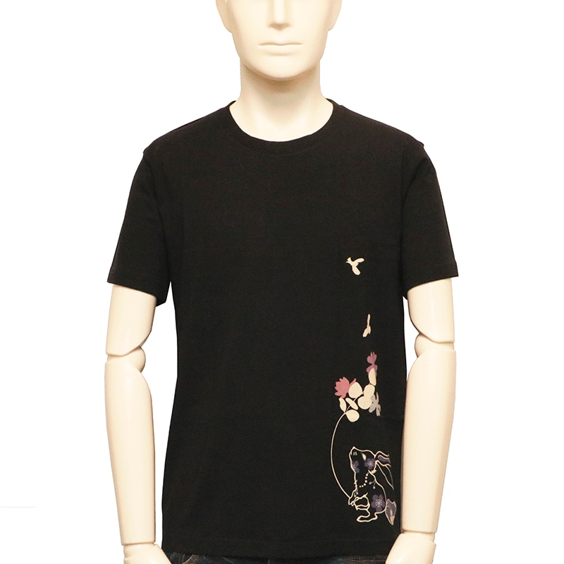黒菟華 kurotoka 花の傘は役に立たない 半袖Tシャツ （ AL