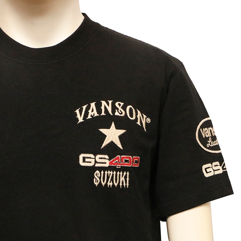 スズキ×バンソン 天竺半袖Tシャツ GS400 刺繍プリント コラボ3セット スズキ×バンソン 天竺半袖Tシャツ GS400 刺繍プリント コラボ3