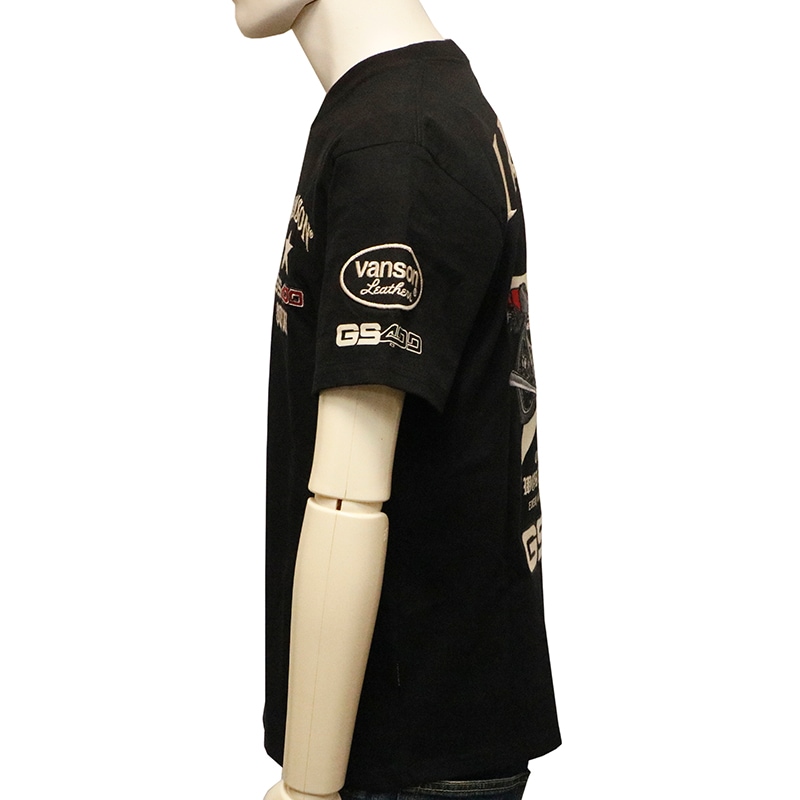 スズキ×バンソン 天竺半袖Tシャツ GS400 刺繍プリント コラボ3セット VANSON×SUZUKI 旧車 GS400 柄 刺繍 天竺 半袖 Tシャツ （ SMV-2404