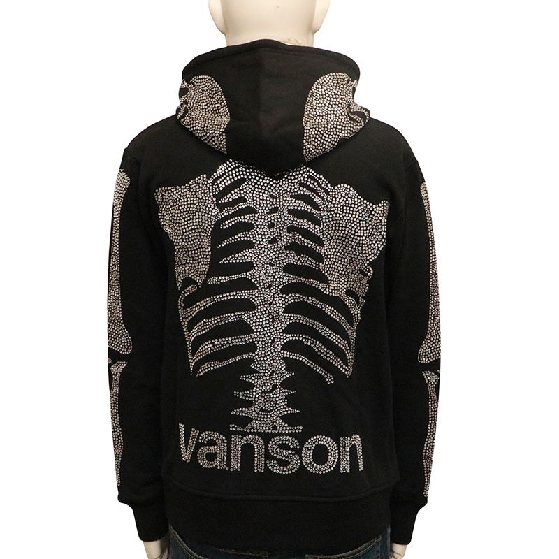 VANSON バンソン スウェット BONE ZIP UP HOODIE ジップパーカー